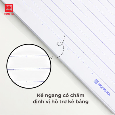 Vở kẻ ngang 200 trang ép keo dán gáy Oxygen Hồng Hà - 1092