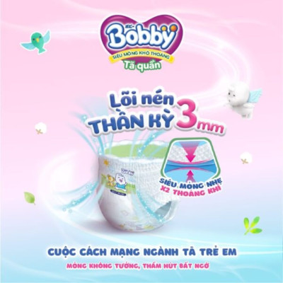 Tặng thêm 8 miếng | Tã Quần Bobby Cho Bé Size L 68 Miếng 9 Đến 14 Kg - Bỉm Quần Trẻ Em Bobby Size L68