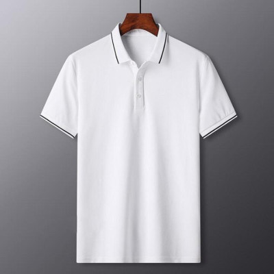 Áo Thun Có Cổ Màu Trắng Vải Cá Sấu Mè 4 Chiều Thời Trang 24h Dùng Chung Nam Nữ