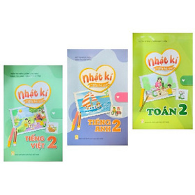 Sách - ( Combo 3 cuốn ) Nhật kí ngày hè vui Toán + Tiếng Việt + Tiếng Anh 2
