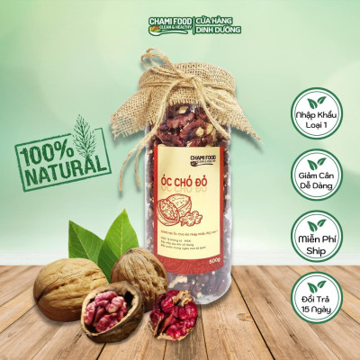 Hạt óc chó đỏ ChamiFood Tách vỏ 500G NHẬP KHẨU MỸ CHÍNH NGẠCH LOẠI 1, gấp 3 lần Dưỡng chất, giúp Giảm cân Đẹp dáng.