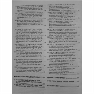 Sách Biểu Thuế Xuất Khẩu - Nhập Khẩu 2024 (Song ngữ Việt - Anh) - V2323D