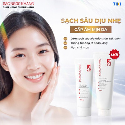 Combo 5 món Nước tẩy trang 145ml + Sữa rửa mặt 100g + Nước hoa hồng 145ml + Kem chống nắng 50g + Kem dưỡng da ban đêm 30g [Sắc Ngọc Khang official]
