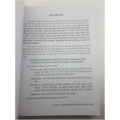 Văn Kiện Đại Hội Đảng Cộng Sản Việt Nam Khóa XIII Và Danh Sách Ban Chấp Hành Trung Ương Đảng