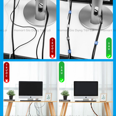 Băng Dính Gai Velcro Quấn Dây Sạc Điện Thoại Tai Nghe Dán Thu Gọn Dây Điện Đa Năng Sáng Tạo - Hàng Nhập Khẩu