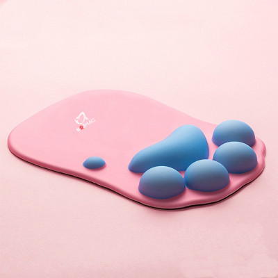 Miếng Lót Chuột Silicon CÓ ĐỆM TAY hình chân mèo - Hàng chính hãng / Hàng nhập khẩu