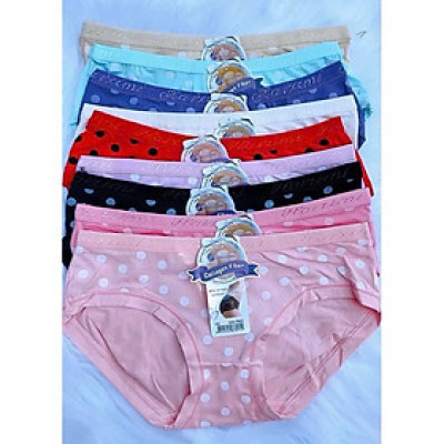 Quần Lót Nữ Cotton Màu Ngẫu Nhiên Chấm Bi Co Giãn Giá Rẻ