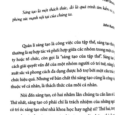 Sáng Tạo - Phương Thức Làm Việc Và Sinh Tồn Trong Tương Lai