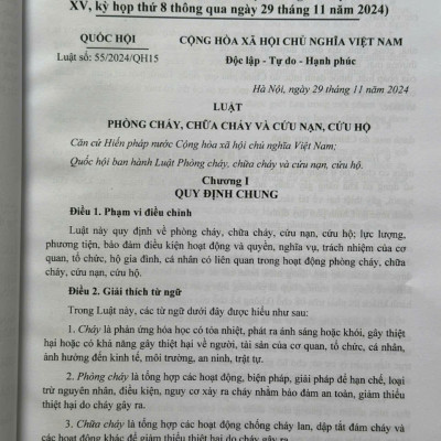 Sách Luật Phòng Cháy, Chữa Cháy Và Cứu Nạn Cứu Hộ - Quy Định Pháp Luật Về Công Tác Cứu Nạn, Cứu Hộ Của Lực Lượng Phòng Cháy Và Chữa Cháy (V2550T)