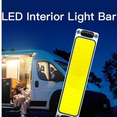 Đèn Led Thùng, Cabin Xe Tải, Xe Ô Tô 108 Hạt Led Siêu Sáng 24.5X6Cm