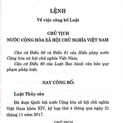 Luật thủy sản