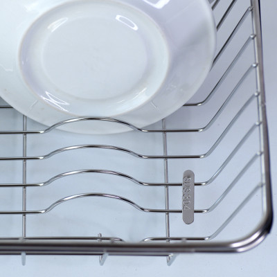 Khay để chén đĩa rau quả gác chậu rửa inox 304 Hobby Home Decor KDC3