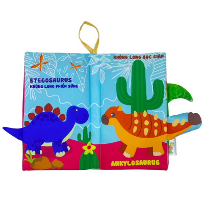 Sách Vải Tương Tác Cho Bé Đoán Đuôi Con Vật - Thế Giới Khủng Long