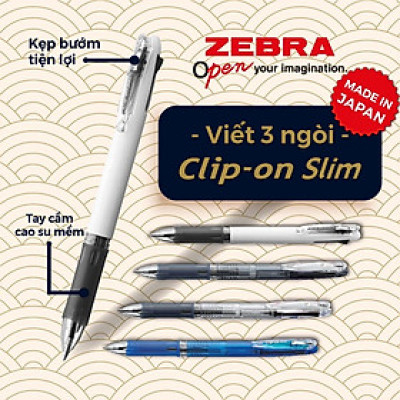 Viết 3 Ngòi Clip-on Slim Zebra - Nhật 