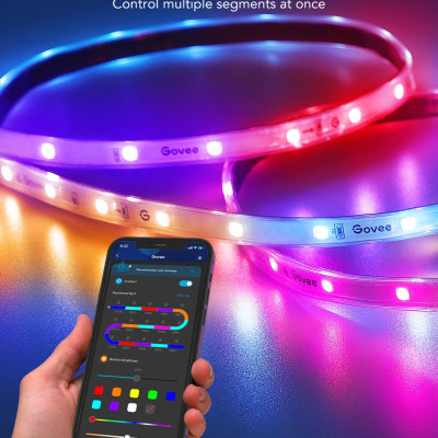 Dây Đèn LED chống nước Govee RGBIC Outdoor Strip Lights H6172 | 1 cuộn 10m, trang trí hắt trần, tủ, gầm giường siêu sáng