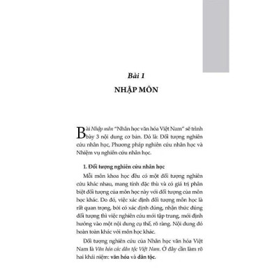 Sách - Nhân Học Văn Hóa Việt Nam - Hoàng Nam - VIETNAMBOOK