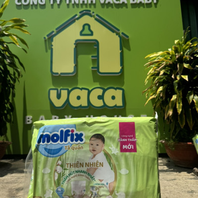 Tã/bỉm QUẦN Molfix size M76+6 miếng mẫu mới cải tiến 2024