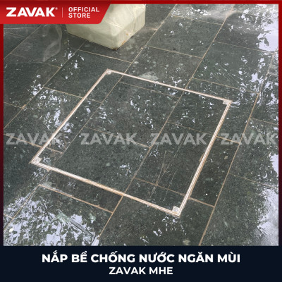 Nắp bể ngầm inox chống nước ngăn mùi ZAVAK MHE-45. Nắp lát gạch âm sàn 45x45cm.