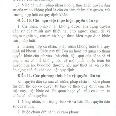 Bộ Luật Dân Sự Nước Cộng Hòa Xã Hội Chủ Nghĩa Việt Nam (Có Hiệu Lực Thi Hành Từ Ngày 01/01/2017)