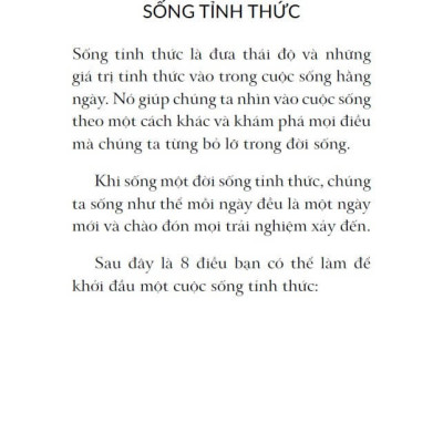 Bí Quyết Sống Tỉnh Thức Trong 8 Ngày - Bạn có đang thực sự sống trong hiện tại?