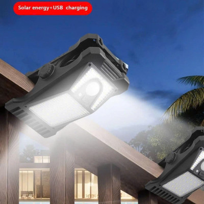 Đèn Kẹp Năng Lượng Mặt Trời Cảm Biến Cơ Thể Chống Nước, Đèn Sân Vườn Siêu Sáng Đa Chức Năng - HÀNG CHÍNH HÃNG MINIIN