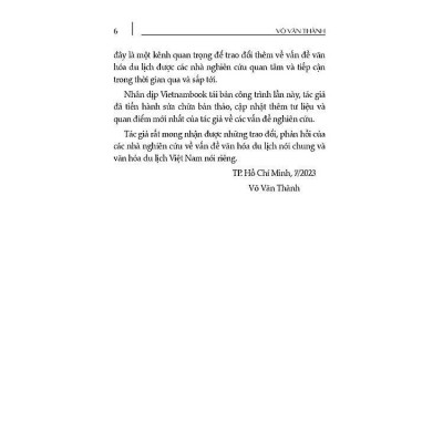 Sách - Một Số Vấn Đề Về Văn Hóa Du Lịch Việt Nam - Võ Văn Thành - VIETNAMBOOK