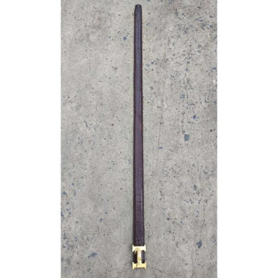 Dây nịt da bụng cá sấu liền tấm 4cm H29N1