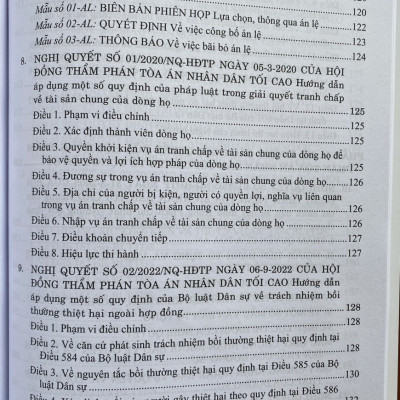 Hệ Thống Các Nghị Quyết Của Hội Đồng Thẩm Phán, Toà Án Nhân Dân Tối Cao Về Dân Sự Và Tố Tụng Dân Sự Từ Năm 1990 Đến 2023