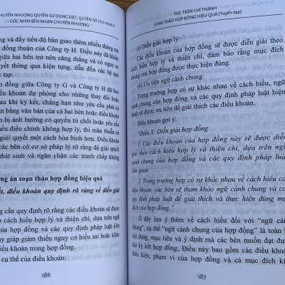 Soạn thảo hợp đồng hiệu quả (tuyển tập): Hợp đồng chuyển nhượng quyền sử dụng đất, quyền sở hữu nhà ở - góc nhìn bên nhận chuyển nhượng