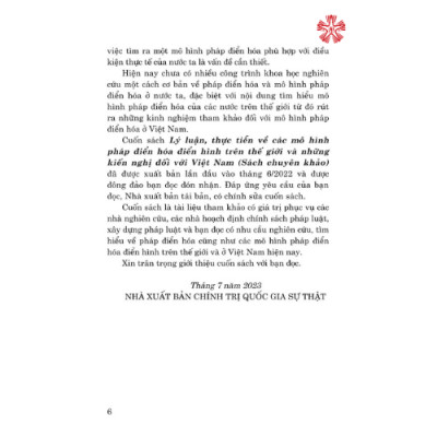 Lý luận, thực tiễn về các mô hình pháp điển hóa điển hình trên thế giới và những kiến nghị đối với Việt Nam (Sách chuyên khảo) (Xuất bản lần thứ hai có sửa chữa, bổ sung)