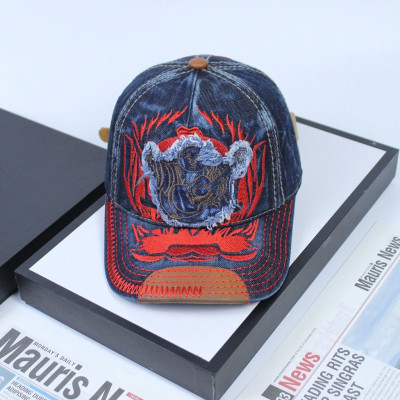 Nón nam, mũ lưỡi trai Ông Địa lửa phối vải jeans form đẹp thời trang đường phố