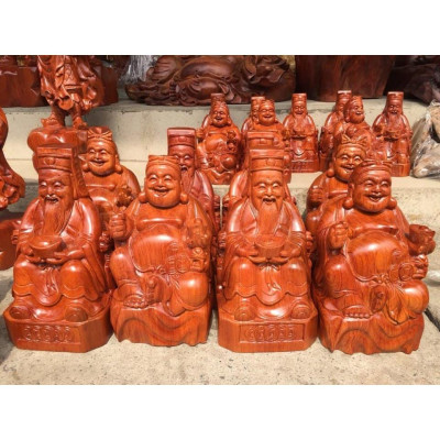 Tượng thần tài thổ địa gỗ hương 20cm - Đồ Gỗ Vinh