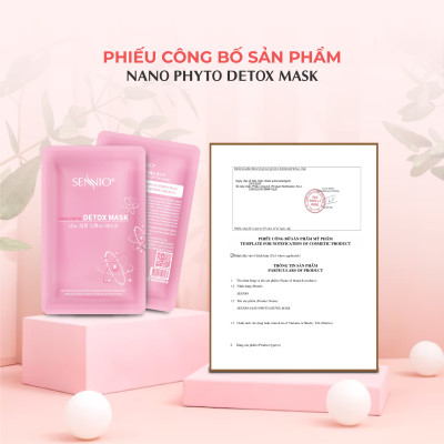 Mặt nạ sủi bọt thải độc Sennio Nano Phyto Detox Mask dưỡng ẩm trắng da gói 5ml SNO 808-1
