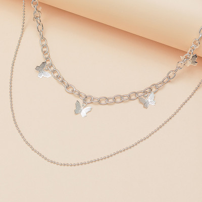 Dây đeo thắt lưng thời trang phổ biến chuỗi bi mặt dây chuyền cánh bướm