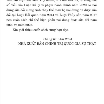 Luật Xử lý vi phạm hành chính (hiện hành) (Sửa đổi, bổ sung năm 2020,2022) 