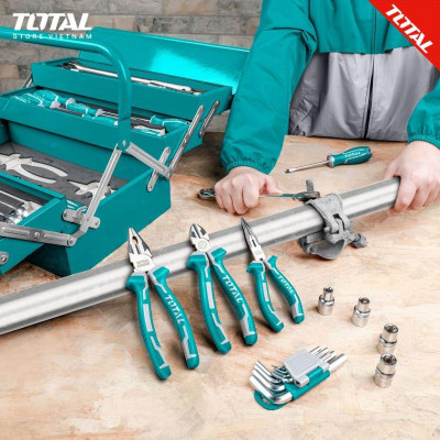 BỘ 59 CÁI CÔNG CỤ TRONG HỘP ĐỒ NGHỀ TOTAL THTCS12591 - HÀNG CHÍNH HÃNG