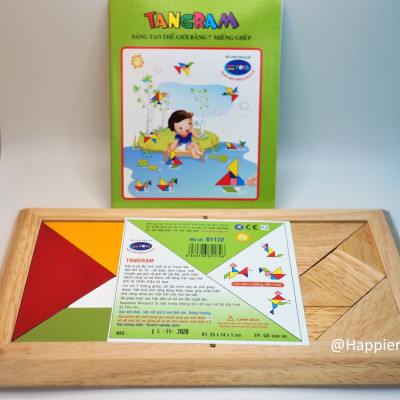 TANGRAM ĐÔI WINWIN TOYS, PHÁT TRIỂN TƯ DUY LOGIC VÀ TRÍ TƯỞNG TƯỢNG CHO BÉ, KÈM SÁCH HƯỚNG DẪN