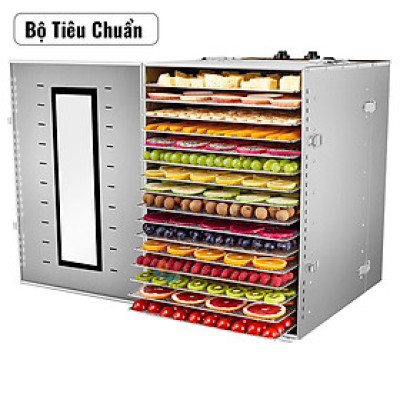Máy Sấy Thực Phẩm Inox HTG 16 Khay 40cm Khay Inox SS304 Chống Rỉ Sét, Chống Rơi, Hàng Chính Hãng