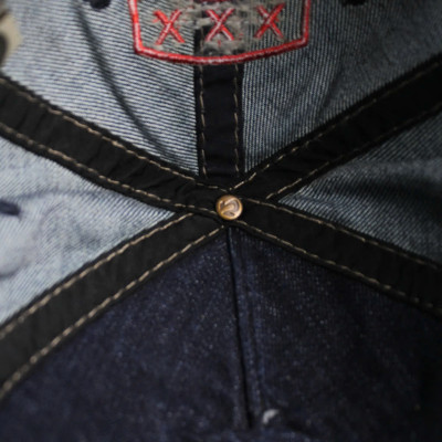 Nón nam, mũ lưỡi trai Ông Địa lửa phối vải jeans form đẹp thời trang đường phố