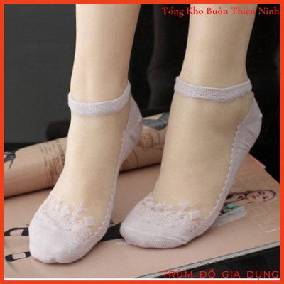 Combo 10 đôi tất ren công chúa cổ ngắn cho nữ