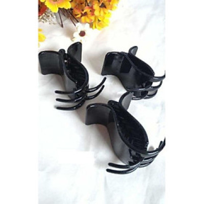 Combo 3 Kẹp Càng Cua Gấp Tóc 5 Răng Đen Bóng