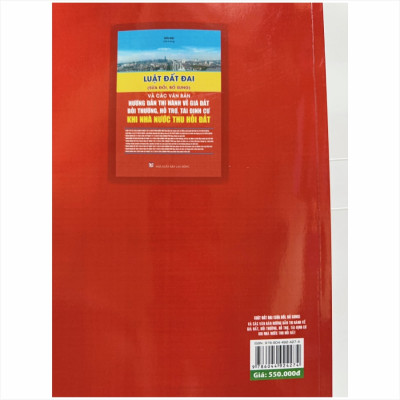 Sách Luật Đất Đai (sửa đổi, bổ sung 2024) – Và Các Văn Bản Hướng Dẫn Thi Hành Về Giá Đất, Bồi Thường, Hỗ Trợ, Tái Định Cư Khi Nhà Nước Thu Hồi Đất (V2427D)