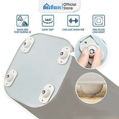 Bộ 4 Bánh Xe Dán MIFAN Di Chuyển Thùng, Hộp - Xoay 360 Độ, Nhựa ABS Siêu Bền, Chịu Lực