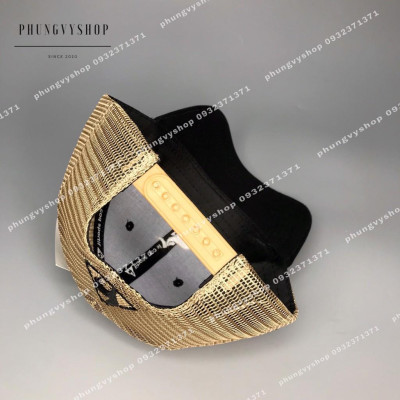  Mũ lưỡi trai thêu Gà màu ánh đồng phối lưới- nón kết NAM/ NỮ