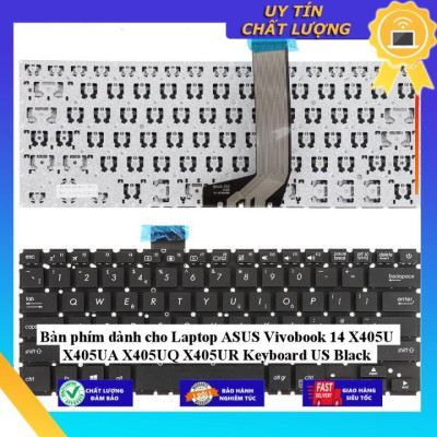 Bàn phím dùng cho Laptop ASUS Vivobook 14 X405U X405UA X405UQ X405UR Keyboard US Black - Hàng Nhập Khẩu New Seal