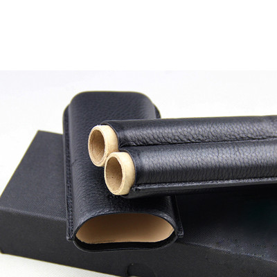 Ống Đựng Xì Gà Hai Điếu HY1205 Bằng Da Chống Thấm Nước (Màu Ngẫu Nhiên)