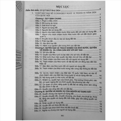 Sách Tổng Hợp Luật Đất Đai năm 2024 và Các Nghị Định, Thông Tư Hướng Dẫn Thi Hành - V2489D