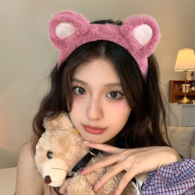 Băng Đô Cái Tóc Hình Gấu Lông Nhung Siêu Dễ Thương