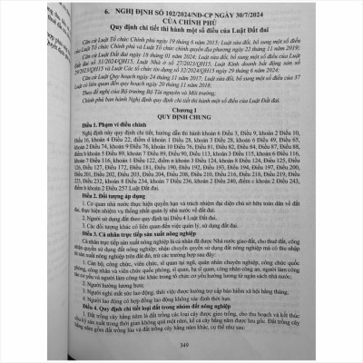 Sách Tổng Hợp Luật Đất Đai năm 2024 và Các Nghị Định, Thông Tư Hướng Dẫn Thi Hành - V2489D