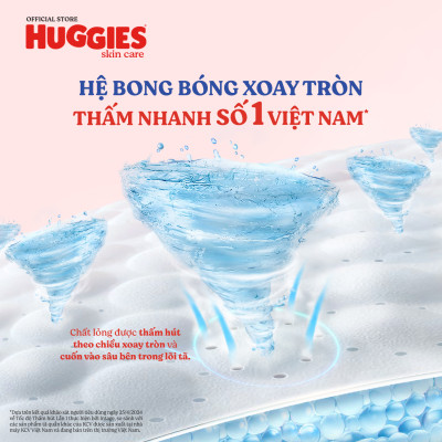 [Bao bì và CTKM thay đổi theo từng lô hàng] Combo 2 gói Tã quần Huggies Skincare Mega Jumbo M106/L96+8/XL84+4/XXL76+4 với tràm trà dịu da